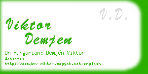 viktor demjen business card