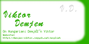 viktor demjen business card